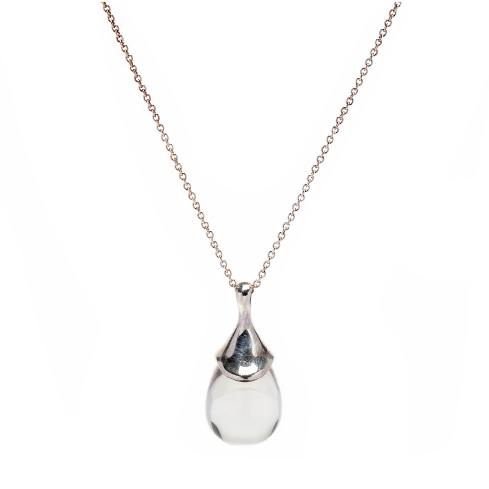 Rock Crystal Quartz Pendant and Earrings by Robert Lee Morris/ RLM Studio